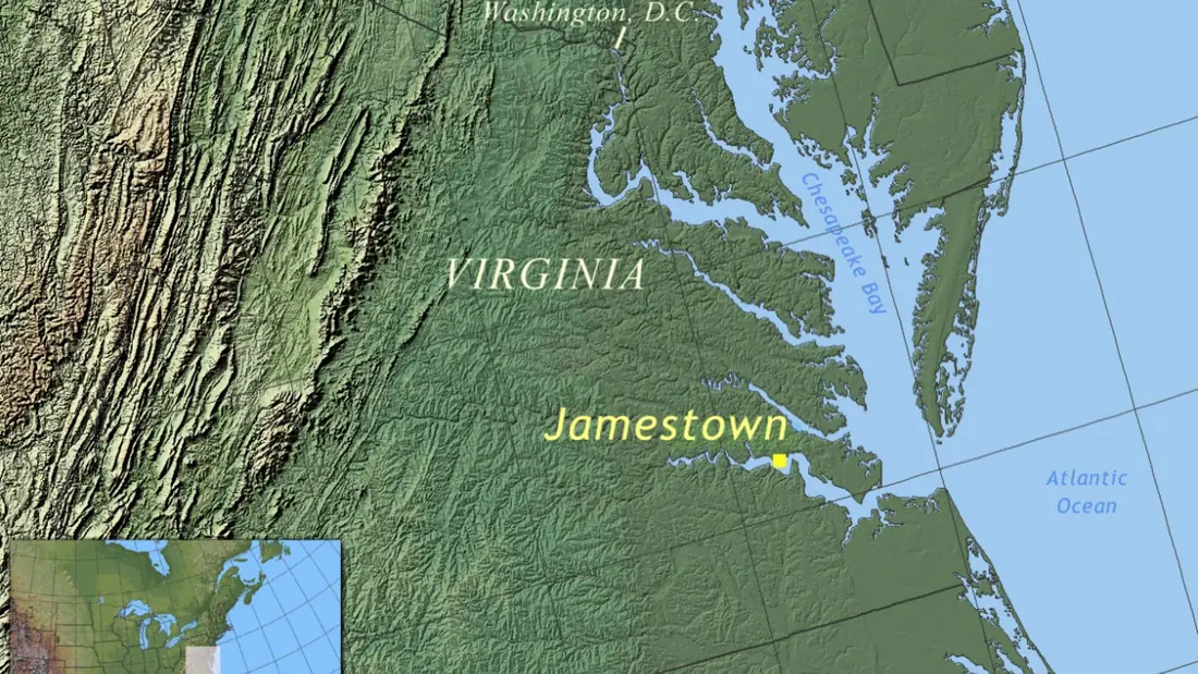 Gründung von Jamestown — Jamestown, Virginia, USA