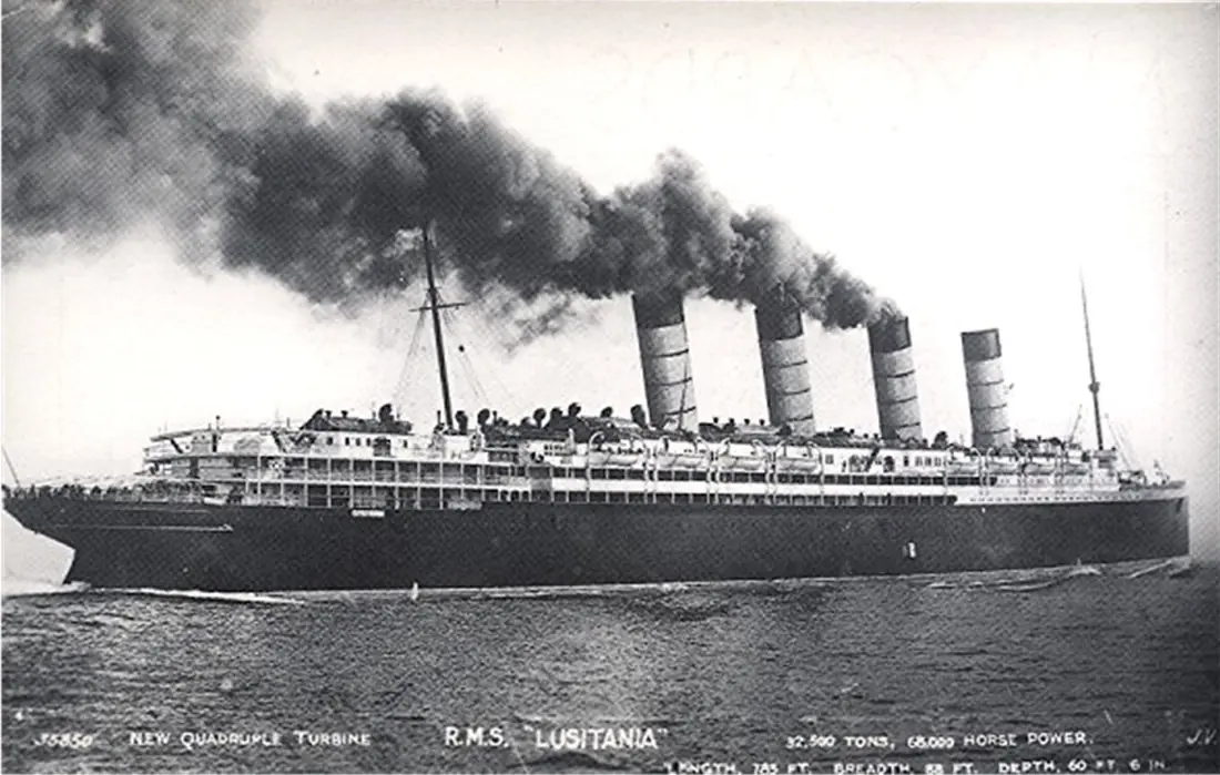 Untergang der Lusitania — Off the coast of Ireland
