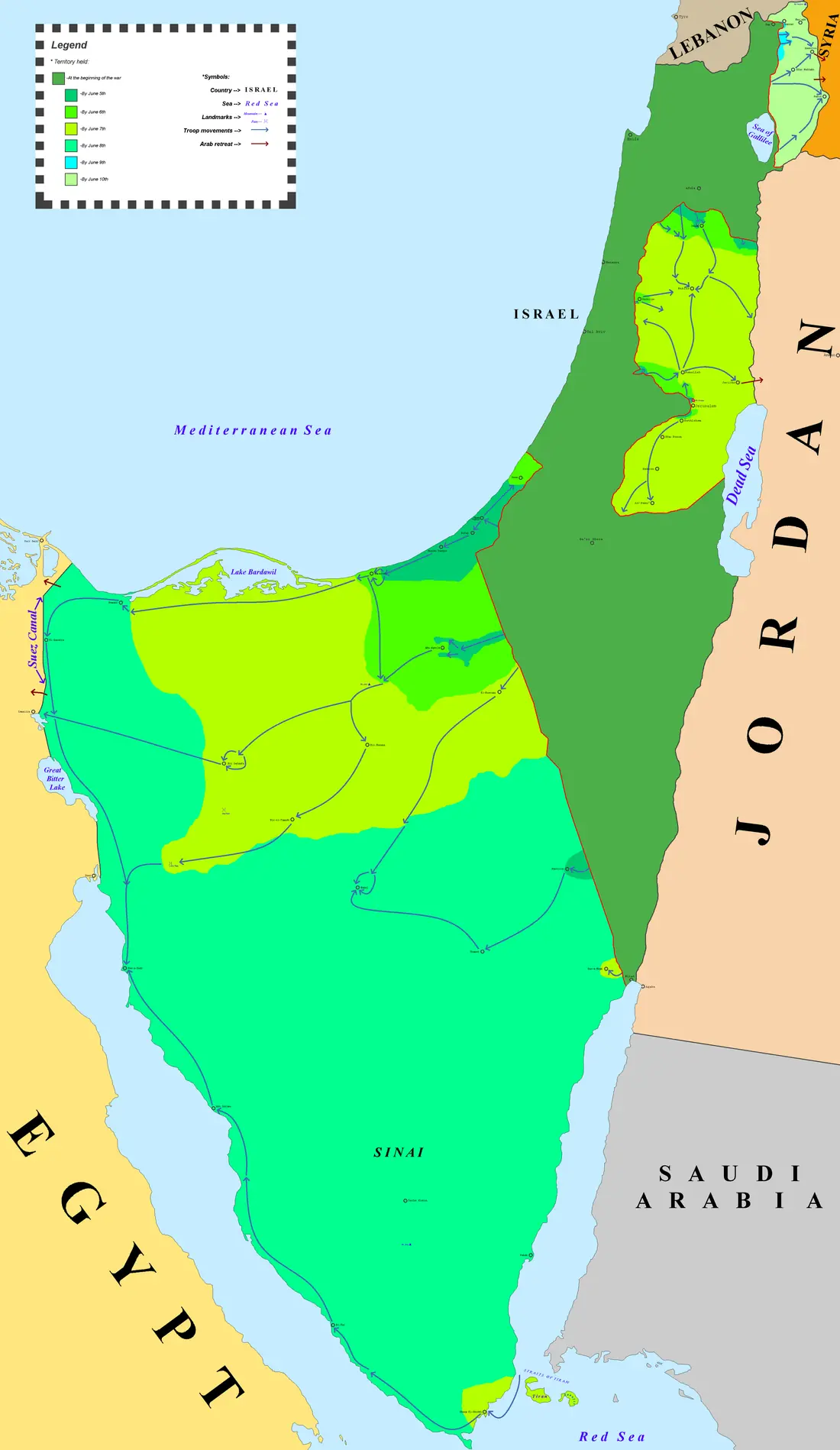 Începutul Războiului de Șase Zile — Middle East