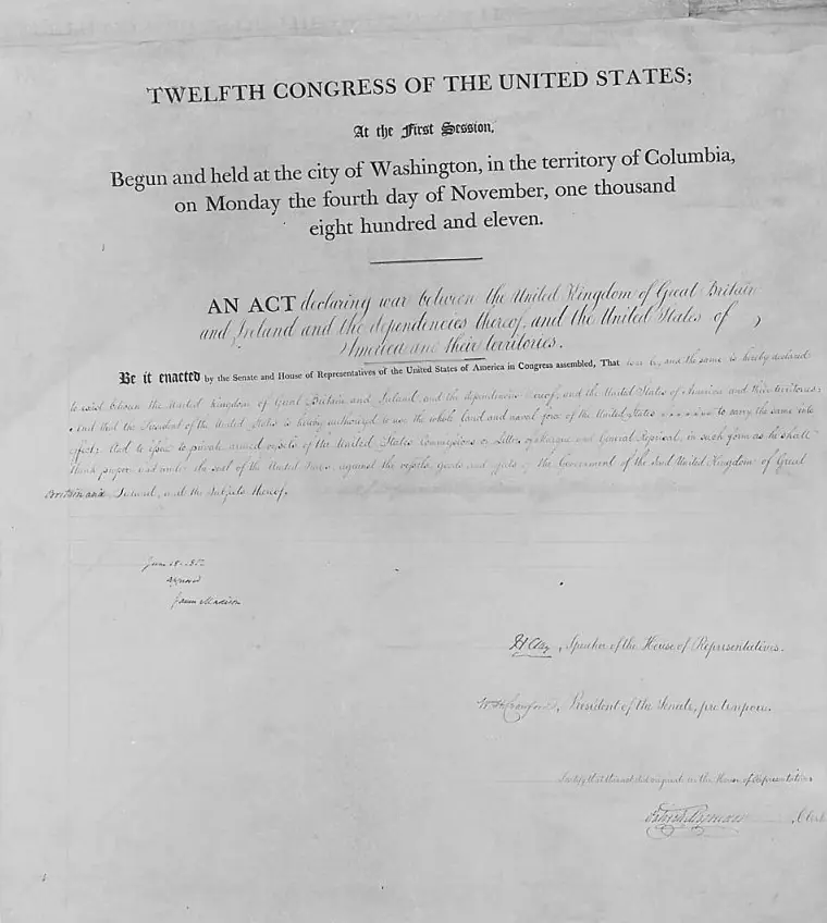Declaration of War of 1812 — Washington, D.C.
