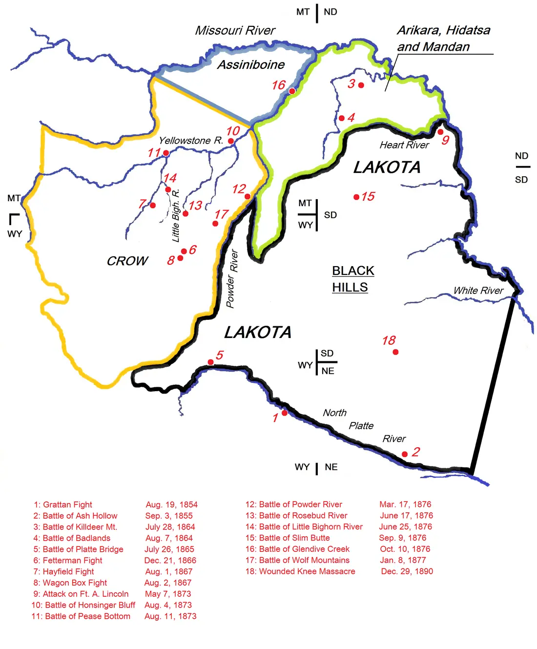 The Battle of Little Bighorn — Little Bighorn River, Montana