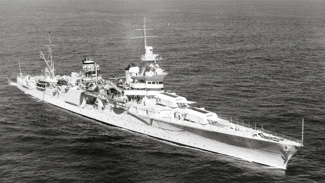 USS Indianapolis Sunk by Japanese Torpedoes — Philippine Sea