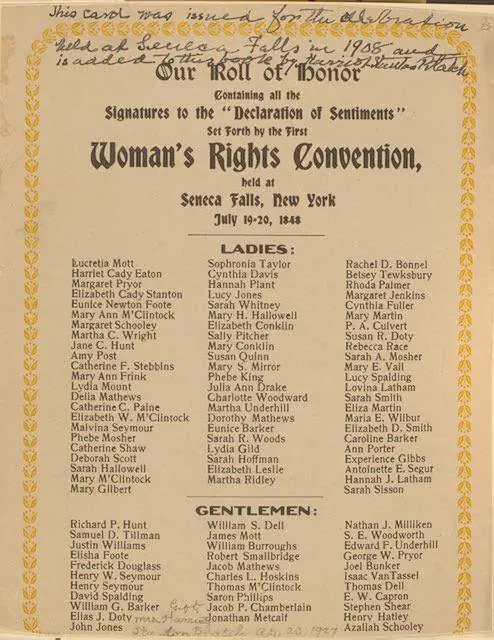 Seneca Falls Convention — Seneca Falls, New York, USA