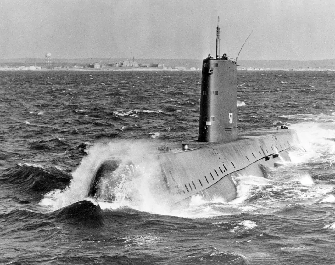 USS Nautilus Traverses the North Pole — Arctic Ocean