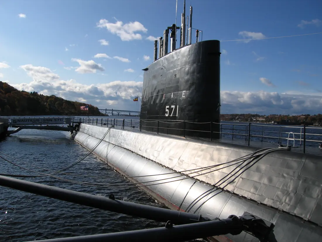 USS Nautilus Traverses the North Pole — Arctic Ocean