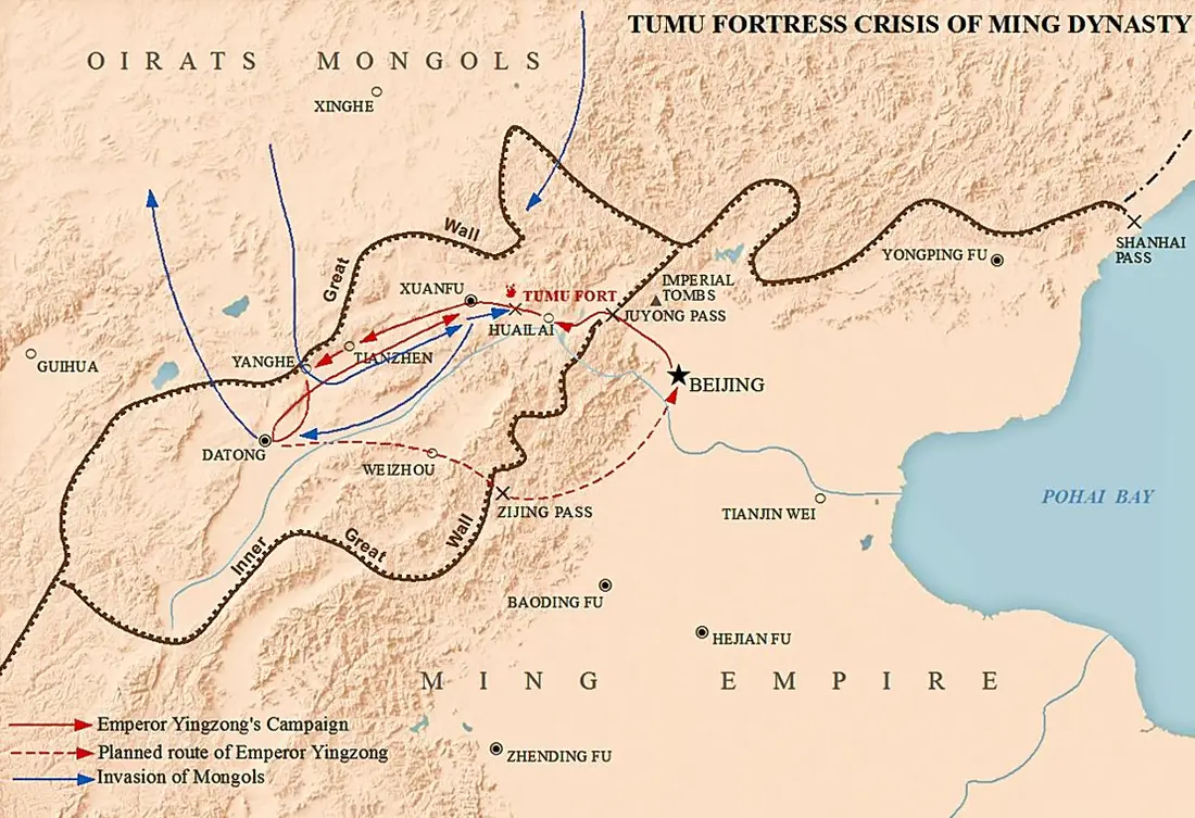 Ming Emperor Captured by Mongols in Tumu Crisis — Tumu Fortress, China