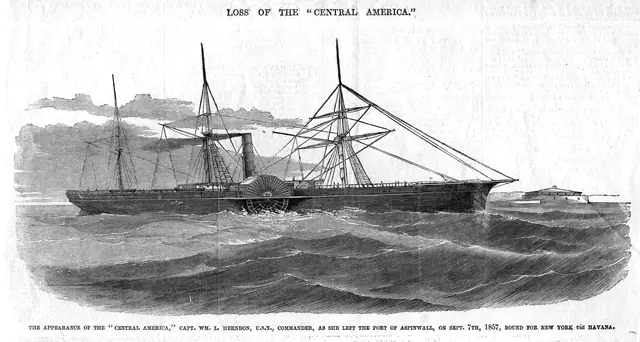 SS Central America Sinks, Gold Lost, Panic Ensues — Atlantic Ocean, off Cape Hatteras, USA