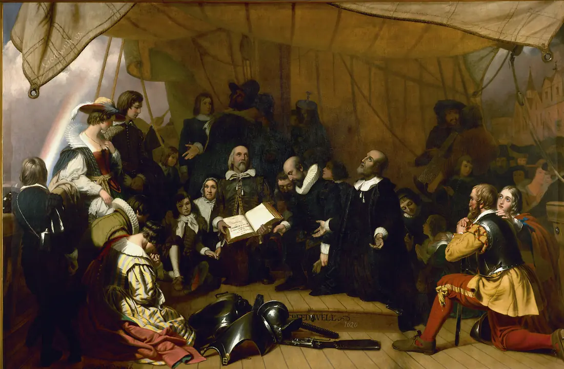 Mayflower zarpa: los peregrinos inician su travesía al Nuevo Mundo — Plymouth, England