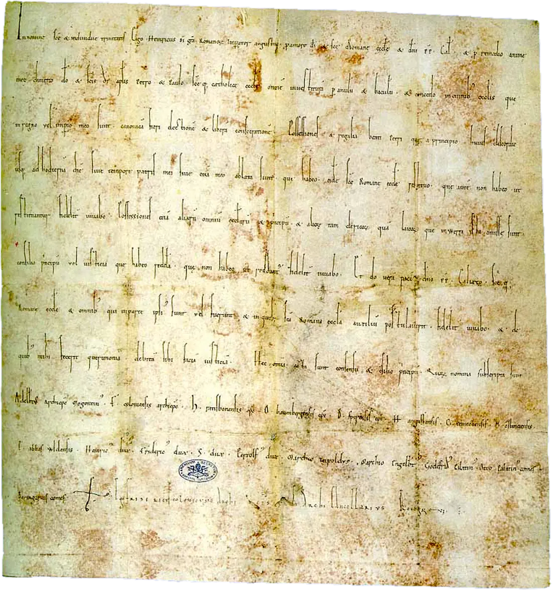 Concordatul de la Worms pune capăt luptei pentru investitură — Worms, Holy Roman Empire
