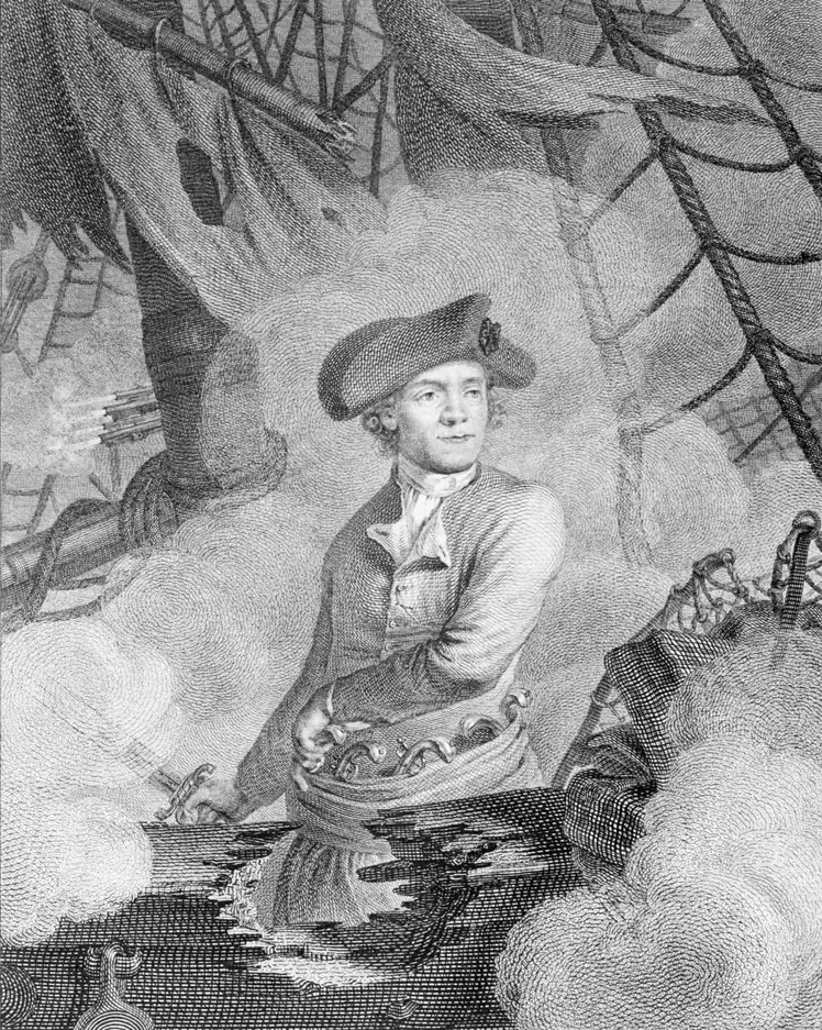 John Paul Jones scufundă HMS Serapis la Flamborough Head — Flamborough Head, England