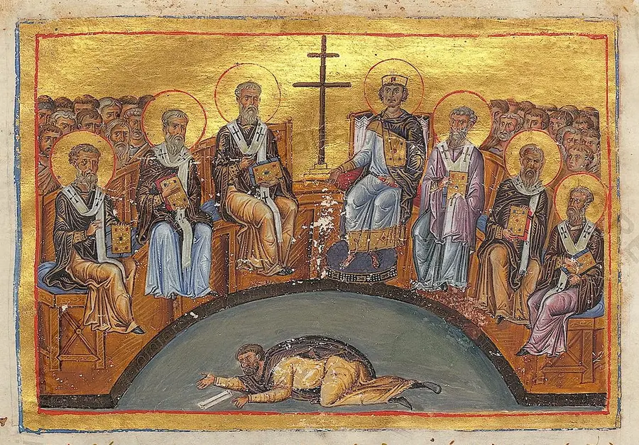 Deschiderea celui de-al Doilea Conciliu de la Niceea, punând capăt dezbaterii iconoclaste — Nicaea, Bithynia (modern İznik, Turkey)