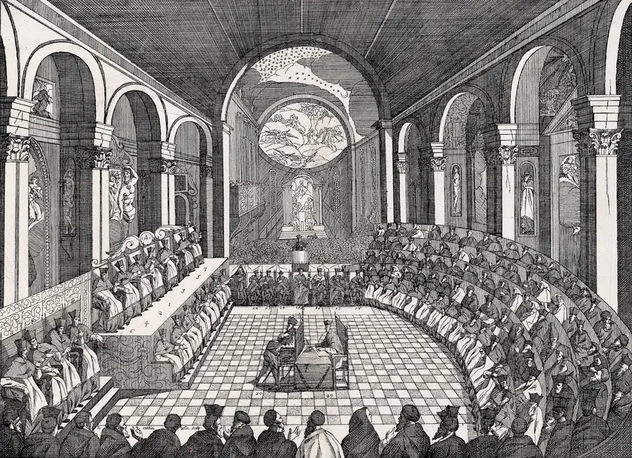 Deschiderea celui de-al Doilea Conciliu de la Niceea, punând capăt dezbaterii iconoclaste — Nicaea, Bithynia (modern İznik, Turkey)