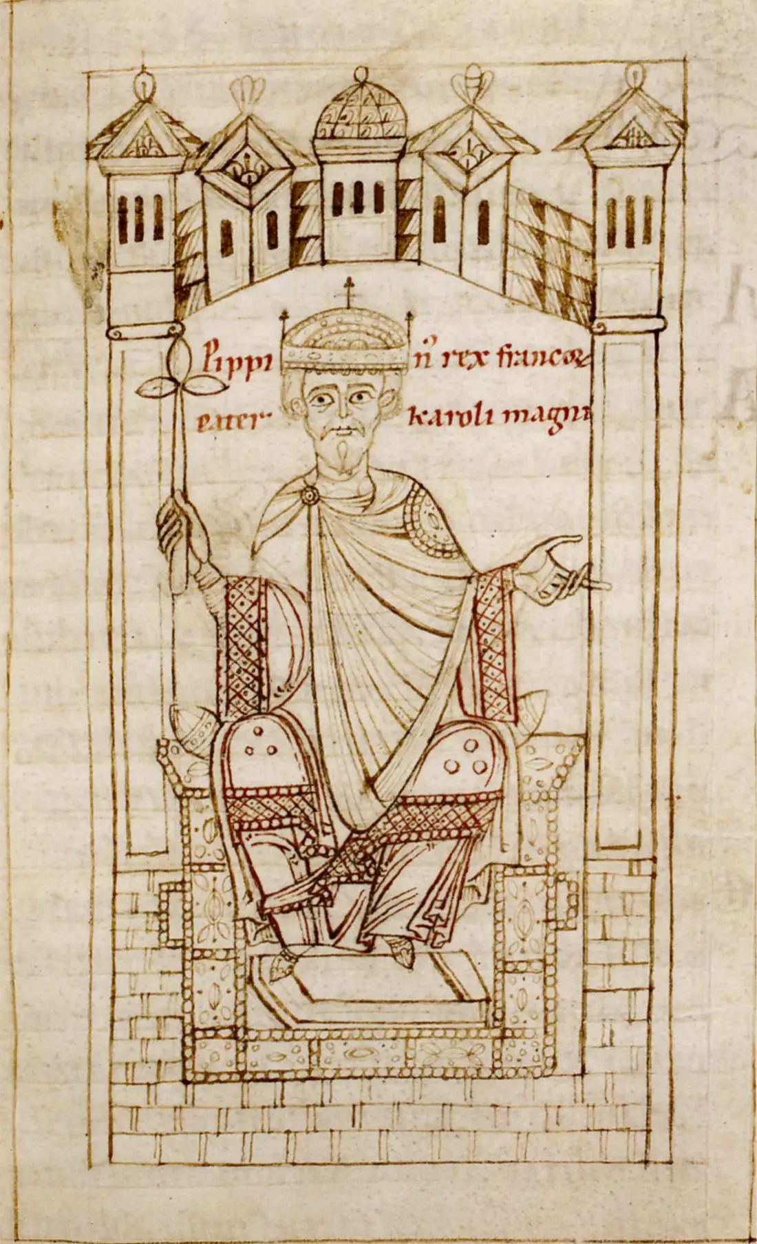 Moartea lui Pepin Scurt, fondator al dinastiei Carolingiene — Aachen, Frankish Kingdom