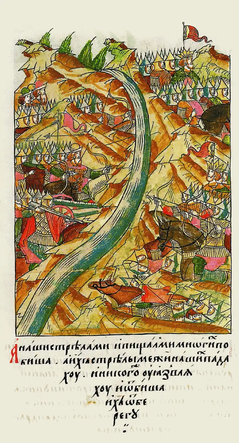 Ivan III Defeats Akhmat Khan, Ending the Tatar Yoke over Moscow — Ugra River, Russia