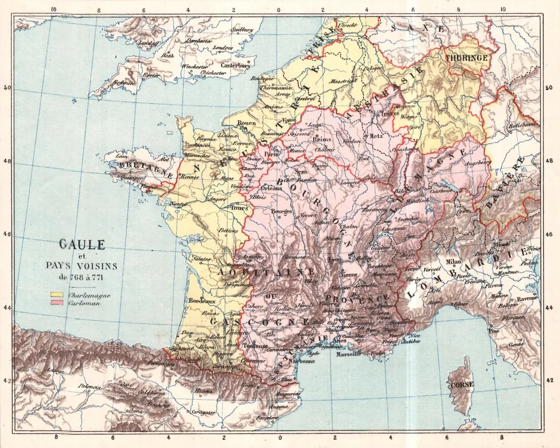 Karl der Große wird gekrönt, formt das fränkische Reich — Aachen, Frankish Kingdom
